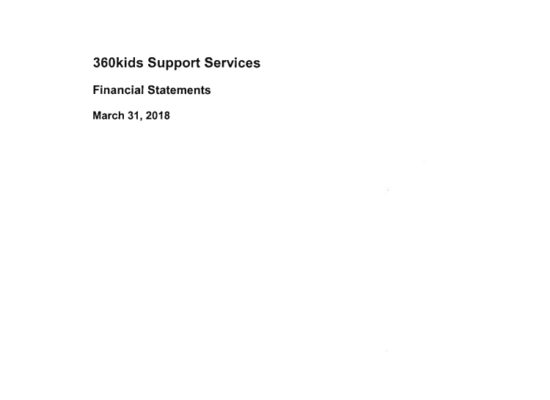 360°kids Financial Statements 2018