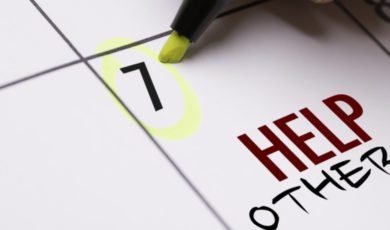 Circling the number 7 on a calendar