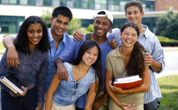 teenagers smiling